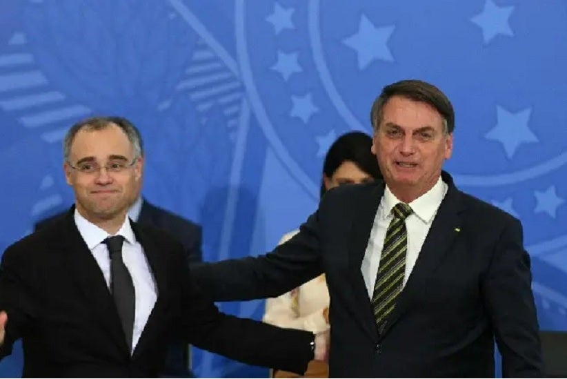 André Mendonça e Jair Bolsonaro. Foto: Isaac Amorim/MJSP