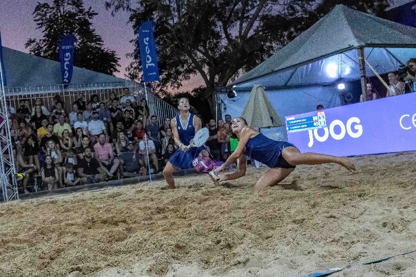 Foto: Marchezini à direita e Chow à esquerda, Gianotti no saque e Spoto na frentr  / Crédito: Tiago Lino @tiagolinophoto