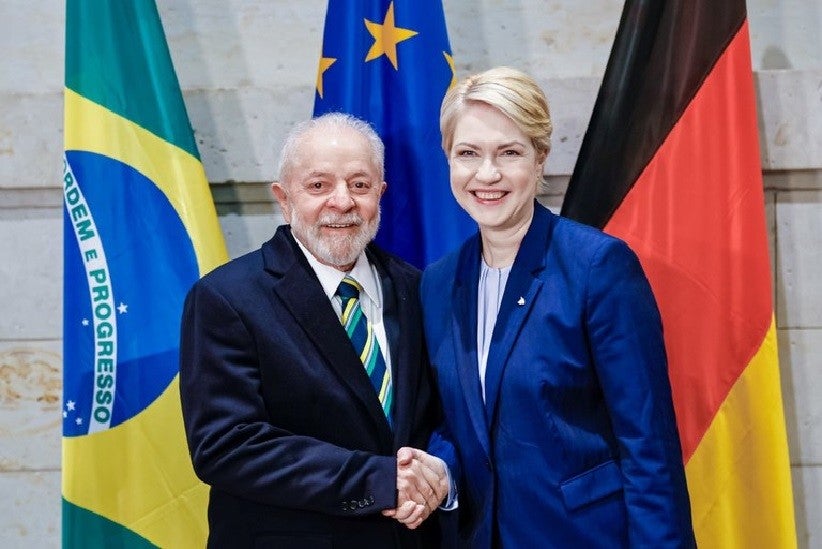 Lula com a presidenta do Conselho Federal da Alemanha, Manuela Schwesig: oportunidades empresariais para os dois países. Foto: Ricardo Stuckert