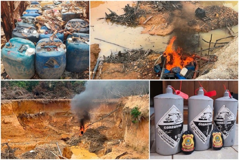 Governo Federal tem ação integrada para apreender e inutilizar patrimônio do crime organizado na área indígena Yanomami. Foto: