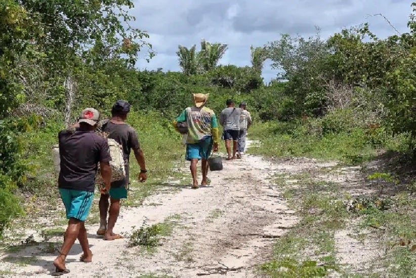 Imagem dos pescadores da comunidade de Canelatiua  (Foto: Eduardo Queiroz/Amazônia Real/2019)
