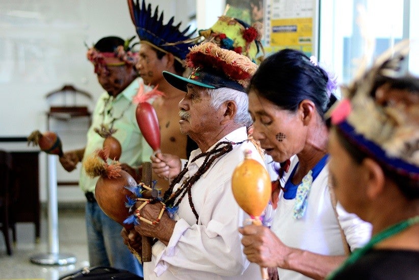 Indígenas Guarani e Kaiowá ocupam Funai por demarcação de terra indígena - Foto: Tiago Miotto / MNI