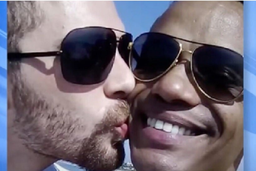 César Silveira e o marido Matheus Valeri (Foto: Reprodução)