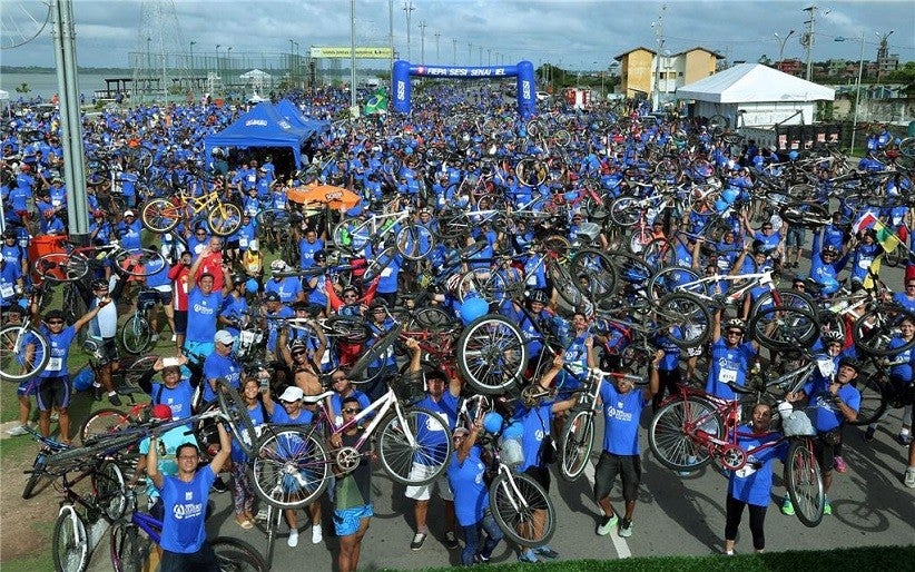 Passeio ciclístico no domingo teve 10 mil ciclistas em Belém - Foto: João Gomes/ Comus (Agência Belém)