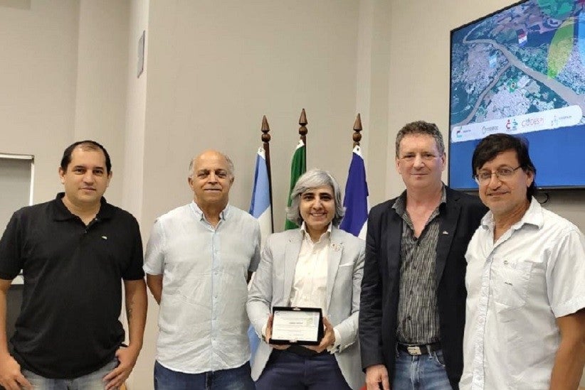 Linda Taiyen recebeu homenagem do Codetri pelo seu trabalho em prol da integração trinacional – foto Divulgação-Assessoria