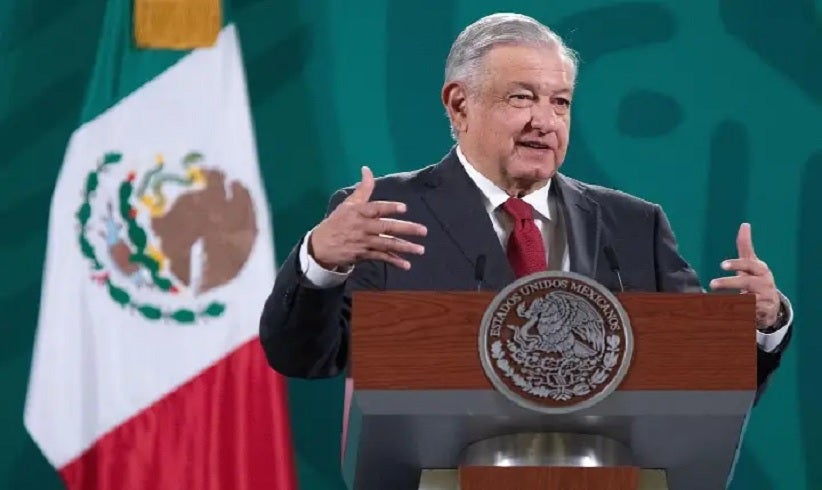 O presidente Andrés Manuel López Obrador, em coletiva de imprensa nesta segunda-feira. Mexico/Presidency/Handout/EFE