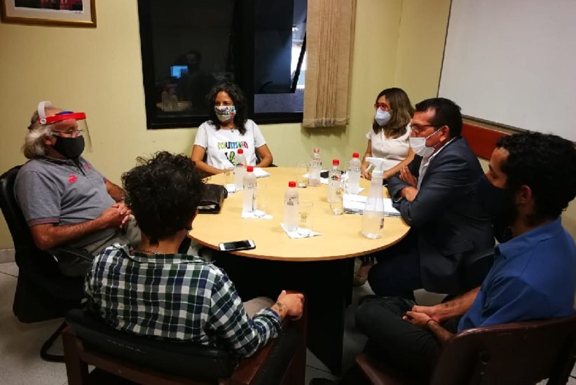 Fotografía de inicio: Reunión de la comitiva con la Comisión de DDHH del Congreso de la Nación.