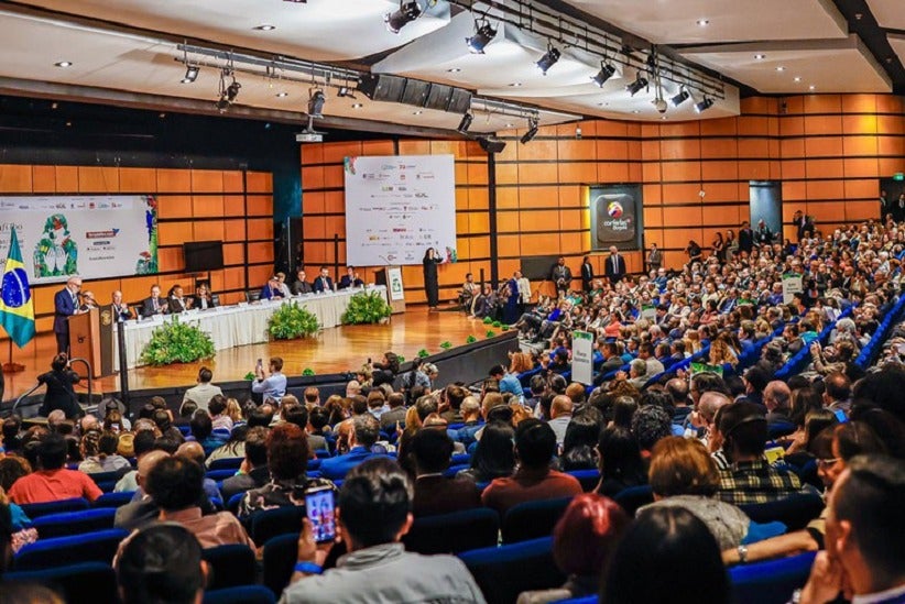 O presidente Lula durante discurso na abertura da Feira Internacional do Livro de Bogotá, que homenageia o Brasil. Foto: Ricardo Stuckert / PR